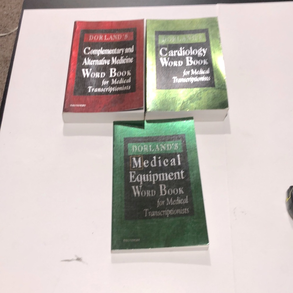 Set of 3 Dorland’s Word Book for Medical Transcriptionists